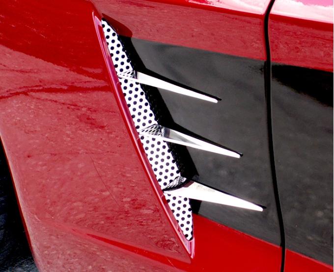 American Car Craft 2005-2013 C6 Corvette - Vent Spears with Perforated Vents 8Pc, Polished Stainless Steel 042047