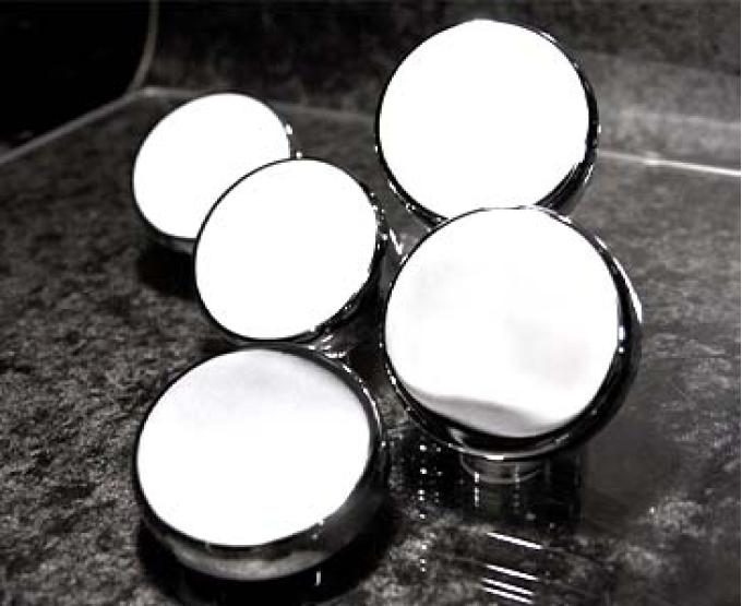 American Car Craft 1997-2013 C5/C6 Corvette - Fluid Cap Cover Set 5Pc Automatic Transmission, Triple Plated Chrome 043044