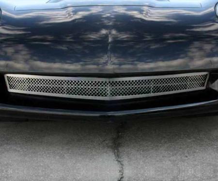 American Car Craft 2005-2012 C6 Corvette - Front Grille, Blakk Stealth Stainless Laser Mesh 042093
