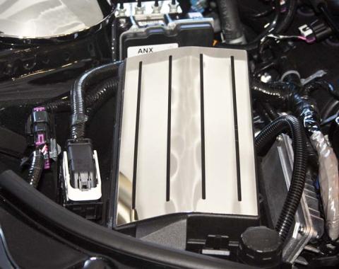American Car Craft 2010-2015 Camaro - Fuse Box Top Plate [Stand Alone], Polished Stainless Steel 103050