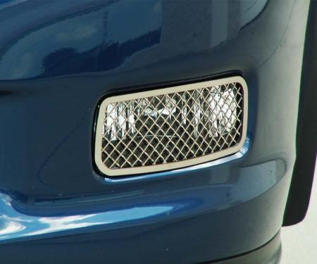 American Car Craft 2006-2013 Z06/GS/ZR1/C6 Corvette - Laser Mesh Driving Light Covers 2Pc, Polished Stainless 042076