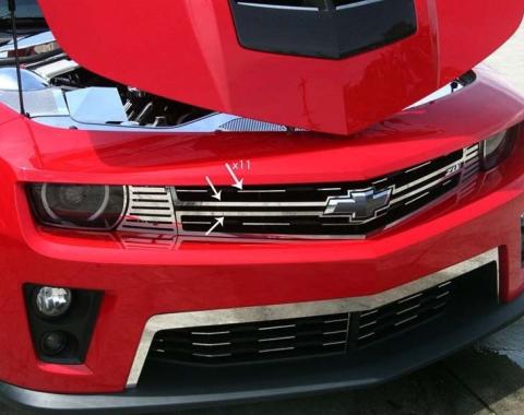 American Car Craft 2012-2013 Camaro ZL1 - Front Upper Grille Trim Kit 13Pc, Polished Stainless Steel 102067
