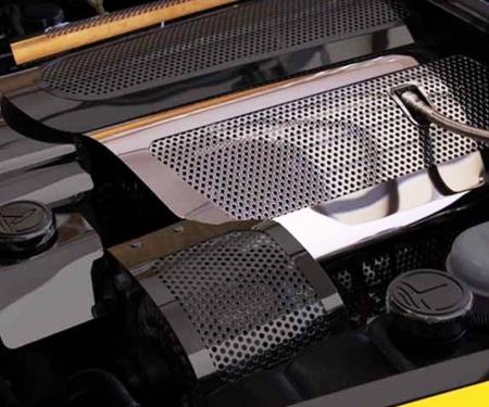 American Car Craft 2005-2007 C6 Corvette - Fuel Rail Covers Replacement Style, Stainless Steel 043104