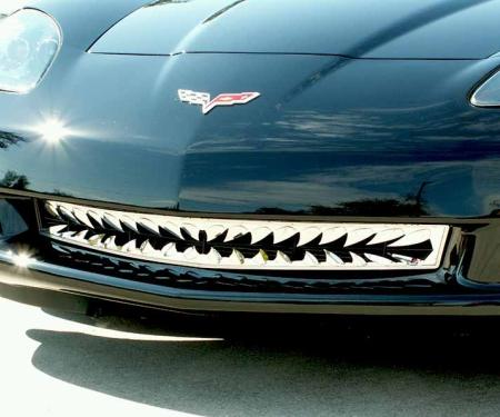 American Car Craft 2005-2013 C6 Corvette - Shark Tooth Style Front Grille, Polished Stainless Steel 042039