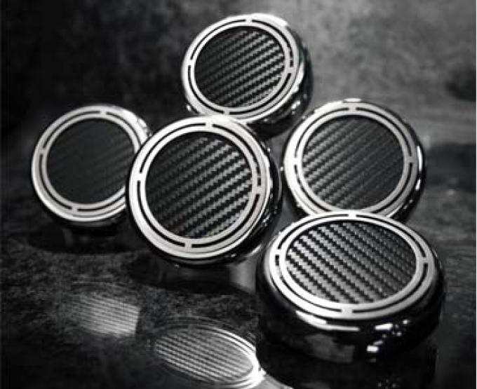 American Car Craft 1997-2013 C5/C6 Corvette - Engine Fluid Cap Covers 15 Vinyl Colors 5Pc Auto Trans, Choose Color 043084