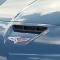 American Car Craft 2006-2013 Z06/GS/ZR1/C6 Corvette - Hood Vent Grilles, Blakk Stealth Stainless Laser Mesh 042099