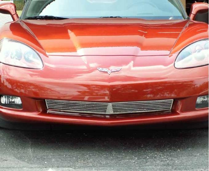 American Car Craft 2005-2013 C6 Corvette - Front Grille Billet Style, Polished Stainless Steel 042040