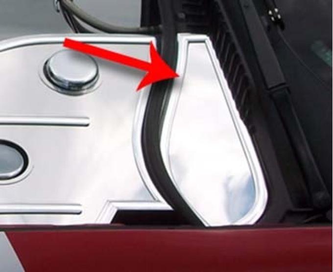 American Car Craft 1997-2004 C5/Z06 Corvette - Inner Fender Cover Extender Driver Side Only, Polished Stainless Steel 033022