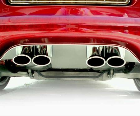 American Car Craft 1997-2004 C5 Corvette - Exhaust Filler Panel for Stock Exhaust, Polished Stainless Steel 032001