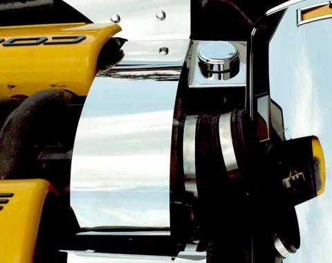 American Car Craft 1997-2004 C5/Z06 Corvette - Throttle Body & Power Steering Cover, Polished Stainless Steel 033046