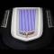 American Car Craft 2009-2013 Corvette ZR1 only - Engine Shroud Cover 2Pc Ribbed with C6 Emblem, Polished Stainless 043077