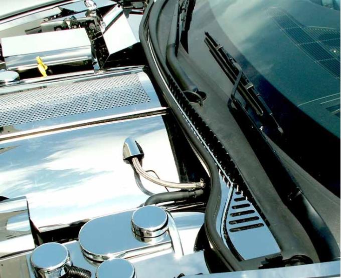 American Car Craft 2005-2007 C6 Corvette - Wiper Cowl Cover 3Pc, Polished Stainless Steel 043015