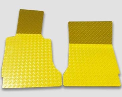 American Car Craft 1999-2004 C5/Z06 Corvette - Yellow Diamond Plate Aluminum Floor Mats 2Pc, Specify Year When Ordering 031005