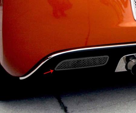 American Car Craft 2005-2013 C6 Corvette - Reverse Light Covers, Blakk Stealth Stainless Laser Mesh 042107