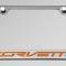 American Car Craft 2014-2019 C7 Corvette - License Plate Frame CORVETTE Lettering, Stainless Steel, Choose Vinyl or LED Color 052033