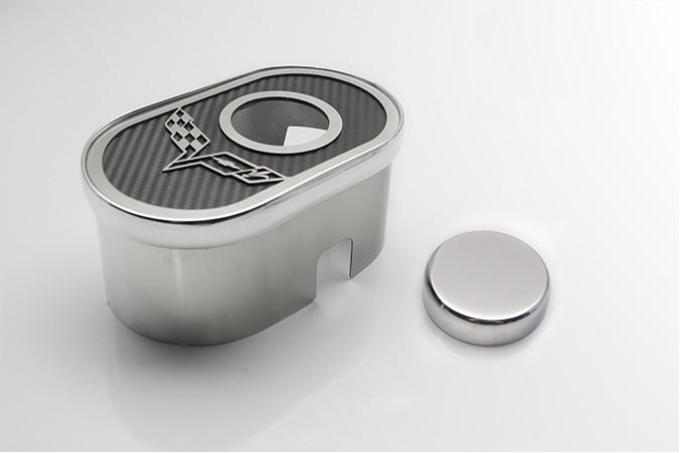 American Car Craft 2009-2013 C6 Corvette - Master Cylinder Cover with Crossed Flags & Cap Cover Choose color 043132