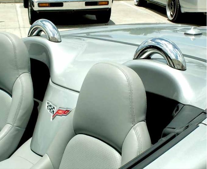 American Car Craft 2005-2013 C6 Corvette - Convertible Faux Roll Bars, Polished Finish 041007