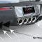 American Car Craft 2014-2019 C7 Z06/GS Corvette - Rear Diffusers Carbon Fiber Wrapped 6Pc, Stainless Steel (Polished Stainless) 052097