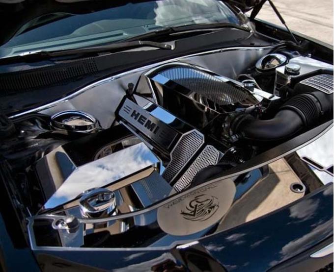 American Car Craft 2011-2013 Dodge Charger/Chrysler 300 SRT8/5.7- Stand Alone Fuse Box Cover, Polished Stainless Steel 333022