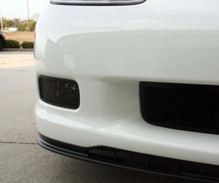 American Car Craft 2006-2013 Z06/GS/ZR1 Corvette - Driving Light Covers 2Pc, Blakk Stealth Stainless Laser Mesh 042106