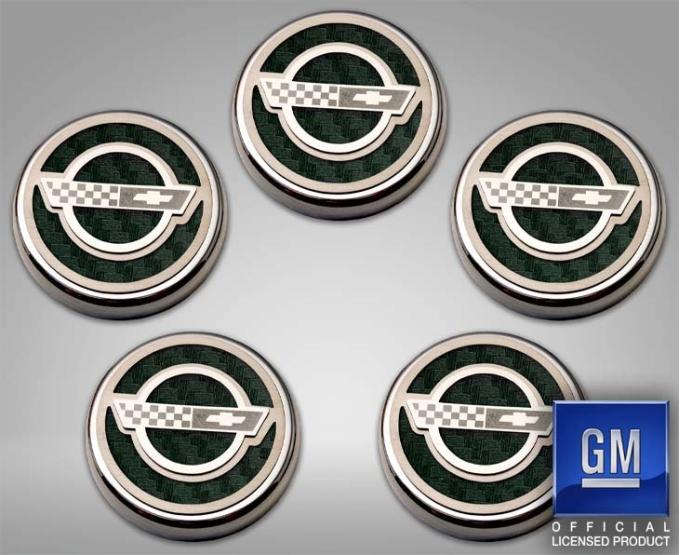 American Car Craft 1984-1996 C4 Corvette - C4 Style Fluid Cap Cover Sets 5Pc, Automatic Transmission 023002