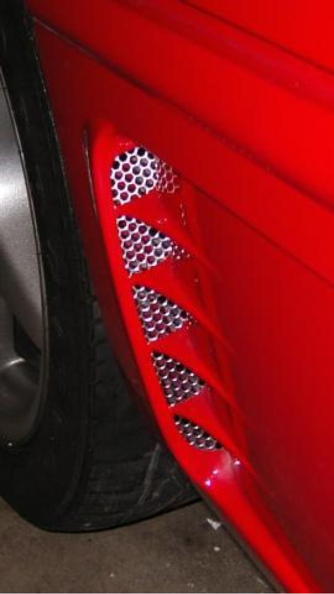 American Car Craft 1995-1996 C4 Corvette - Side Vents Perforated 2Pc, Polished Finish 022004