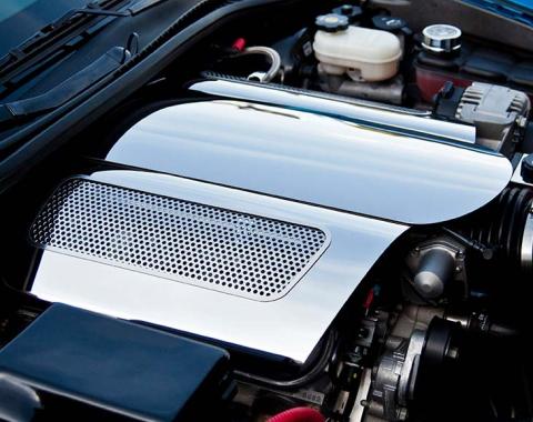 American Car Craft 2006-2013 Corvette Z06 only - Plenum Cover Low Profile, Polished Stainless Steel 043089