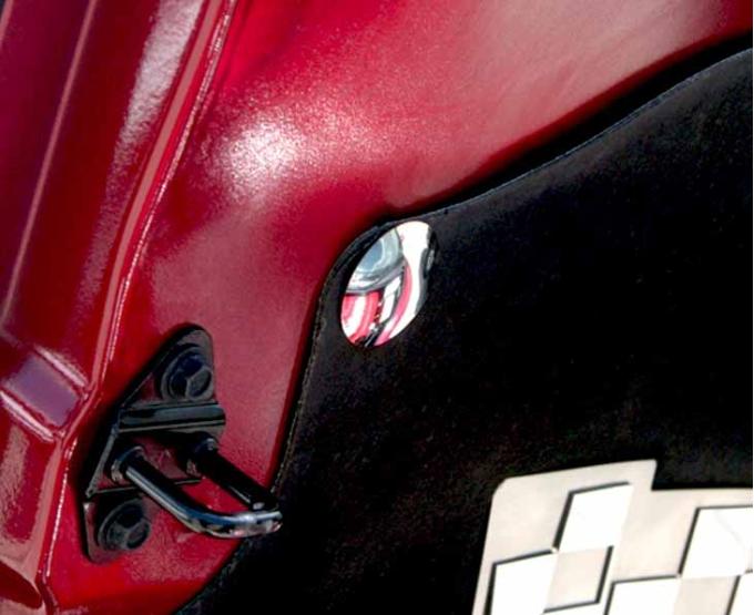 American Car Craft 1997-2013 C5/C6 Corvette - Stainless Steel Hood Button Kit for Factory Hood Pad 15Pc, 1.50" Polished 043112