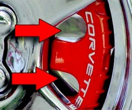 American Car Craft 1997-2004 C5/Z06 Corvette - Brake Pad Covers 4Pc, Polished Stainless Steel 032012