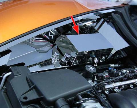 American Car Craft 2005-2013 C6 Corvette - Fuse Box Cover, Polished Stainless Steel 043008