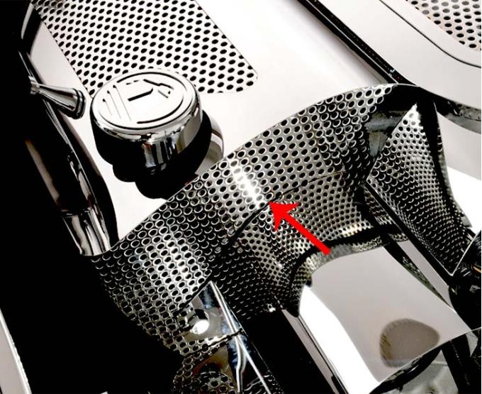 American Car Craft 1999-2004 C5/Z06 Corvette - Fuel Rail Cover End Cap, Perforated Stainless Steel 033049