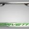 American Car Craft C5 Corvette - License Plate Frame with CORVETTE Inlay, Brushed Stainless, Choose Inlay Color 032050