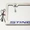American Car Craft 2014-2019 C7 Corvette - License Plate Frame STINGRAY Lettering, Stainless Steel, Choose Vinyl or LED Color 052032