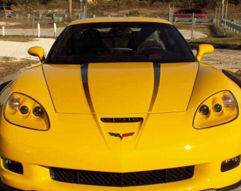 American Car Craft 2005-2013 C6 Corvette - Hood Graphic Fade 2Pc, Premium Vinyl Graphic 042030