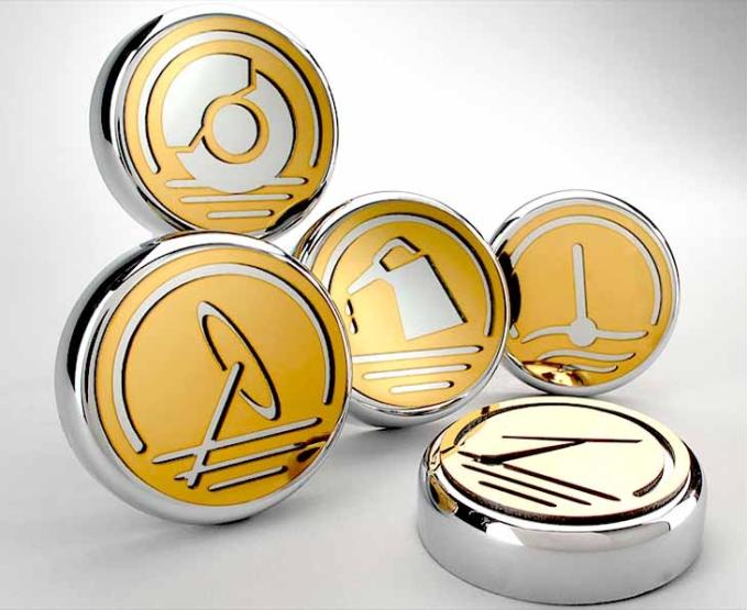 American Car Craft 1997-2013 C5/C6 Corvette - Gold Executive Series Fluid Cap Cover 5Pc Set, Automatic Transmission 043047