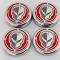 American Car Craft 2020-2024 C8 Corvette Coupe - Cap Cover Set 4pc Carbon Fiber Inserts with Stainless Jake Skull Logo, Choose Finish/Color 883059