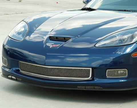 American Car Craft 2006-2013 Z06/GS/ZR1/C6 Corvette - Mesh Front Grille, Polished Stainless Steel 042043