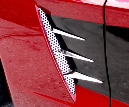 American Car Craft 2005-2013 C6 Corvette - Vent Spears with Perforated Vents 8Pc, Polished Stainless Steel 042047