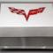 American Car Craft 2005-2013 C6 Corvette - Deluxe Fuse Box Cover with Crossed Flags Emblem, Stainless Steel, Choose Color 043116
