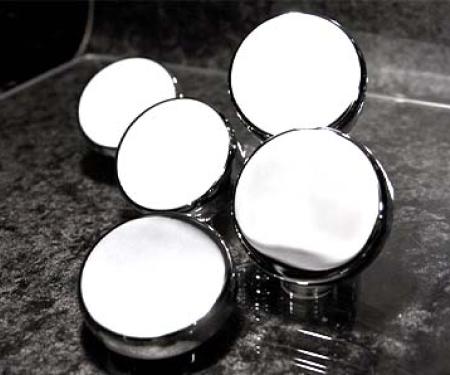 American Car Craft 1997-2013 C5/C6 Corvette - Fluid Cap Cover Set 5Pc Automatic Transmission, Triple Plated Chrome 043044