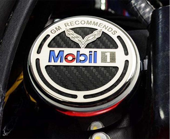American Car Craft 2014-2019 C7 Corvette - Commemorative Oil Fluid Cap Cover 1Pc, GM Recommends Mobil 1 053097
