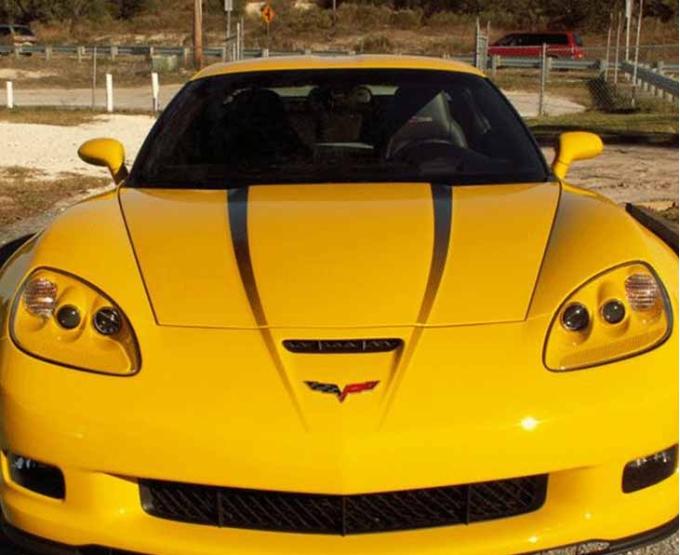 American Car Craft 2005-2013 C6 Corvette - Hood Graphic Fade 2Pc, Premium Vinyl Graphic 042030