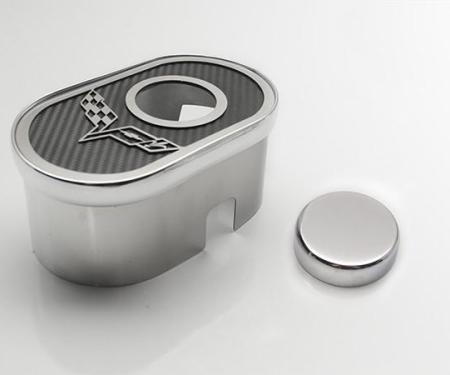 American Car Craft 2009-2013 C6 Corvette - Master Cylinder Cover with Crossed Flags & Cap Cover Choose color 043132