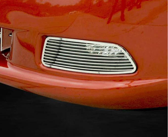 American Car Craft 2005-2013 C6 Corvette - Billet Style Driving Light Covers 2Pc, Polished Stainless Steel 042061