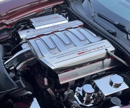 American Car Craft 2014-2019 C7 Corvette Stingray - Polished/Brushed Plenum Cover 9Pc, Stainless Steel 053001