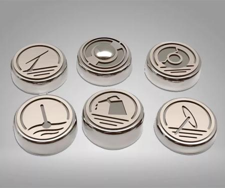 American Car Craft 2005-2013 C6 Corvette - Executive Series Fluid Cap Covers 6Pc, Manual Transmisson 043117