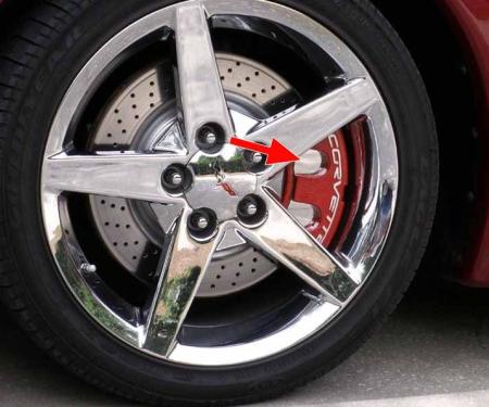 American Car Craft 2005-2013 C6 Corvette - Brake Pad Covers 4Pc, Polished Stainless Steel 042046