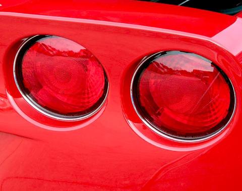 American Car Craft 2005-2013 C6 Corvette - Taillight Trim Kit 4Pc, Chrome Vinyl 042089