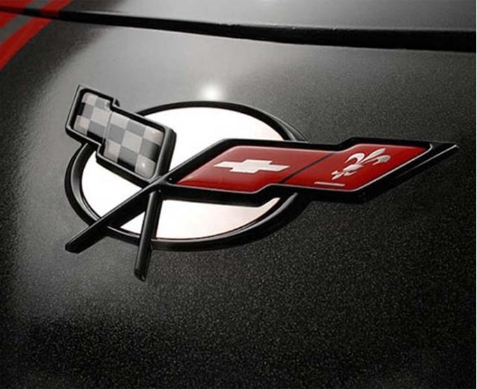 American Car Craft 1998-2004 C5 Corvette Convertible - C5 Waterfall Emblem Inserts 4Pc, Polished Stainless Steel 031026