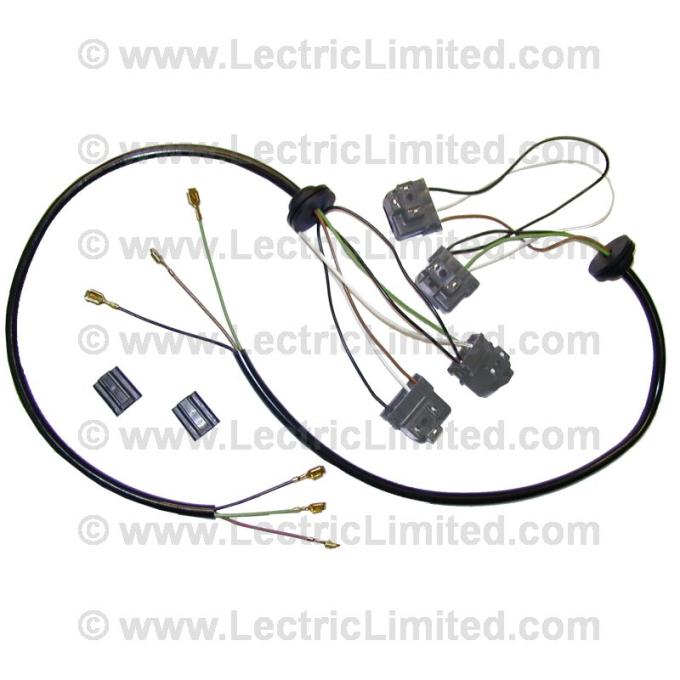 Lectric Limited 1963 Chevrolet Corvette Headlight Bucket Extension Harness Set VHX6300